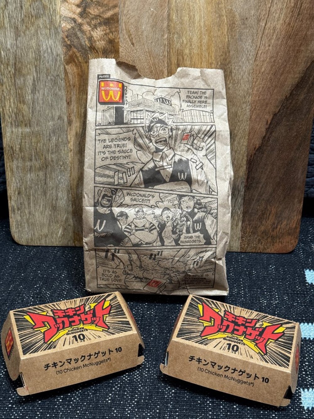 McDonald's WcDonald's Packaging, Anime Paper Bag and McNugget Boxes, Circa 2024
